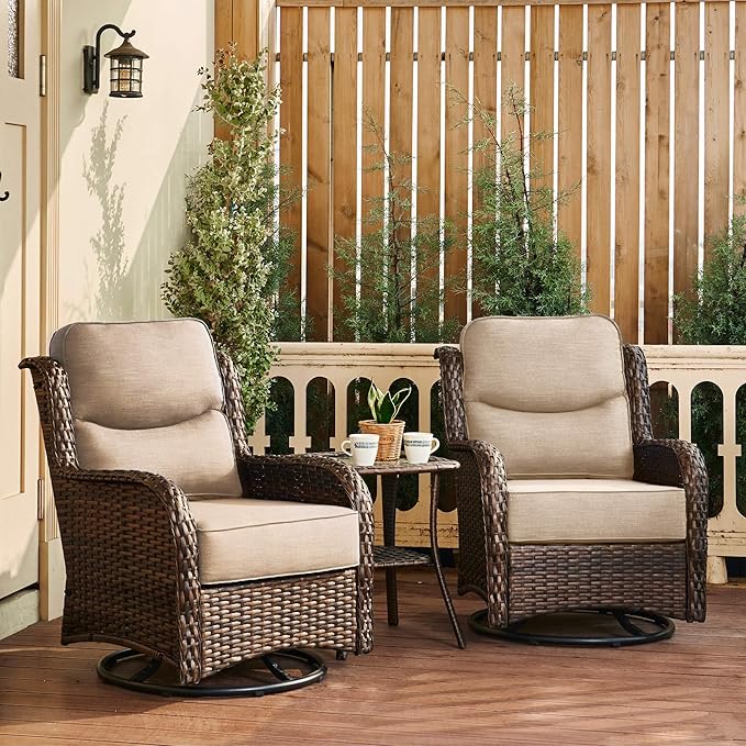 Beige Cushion / Brown Wicker